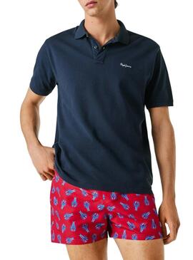 Fato de banho Pepe Jeans Funky Lobster vermelho para homem