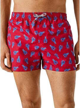 Fato de banho Pepe Jeans Funky Lobster vermelho para homem