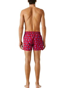 Fato de banho Pepe Jeans Funky Lobster vermelho para homem