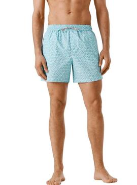 Calção de banho Pepe Jeans estampado azul para homem.