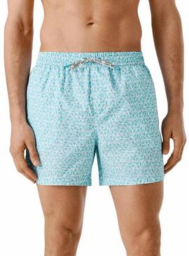 Calção de banho Pepe Jeans estampado azul para homem.