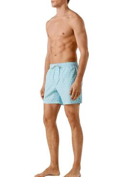 Calção de banho Pepe Jeans estampado azul para homem.