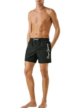 Sunga Pepe Jeans Logo preto para homem