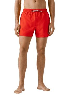 Calção de banho Pepe Jeans Solid vermelho para homem