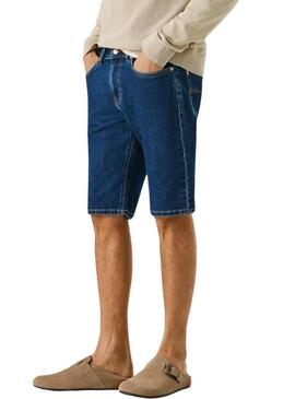 Bermudas compridas Pepe Jeans Cash azul escuro para homem.
