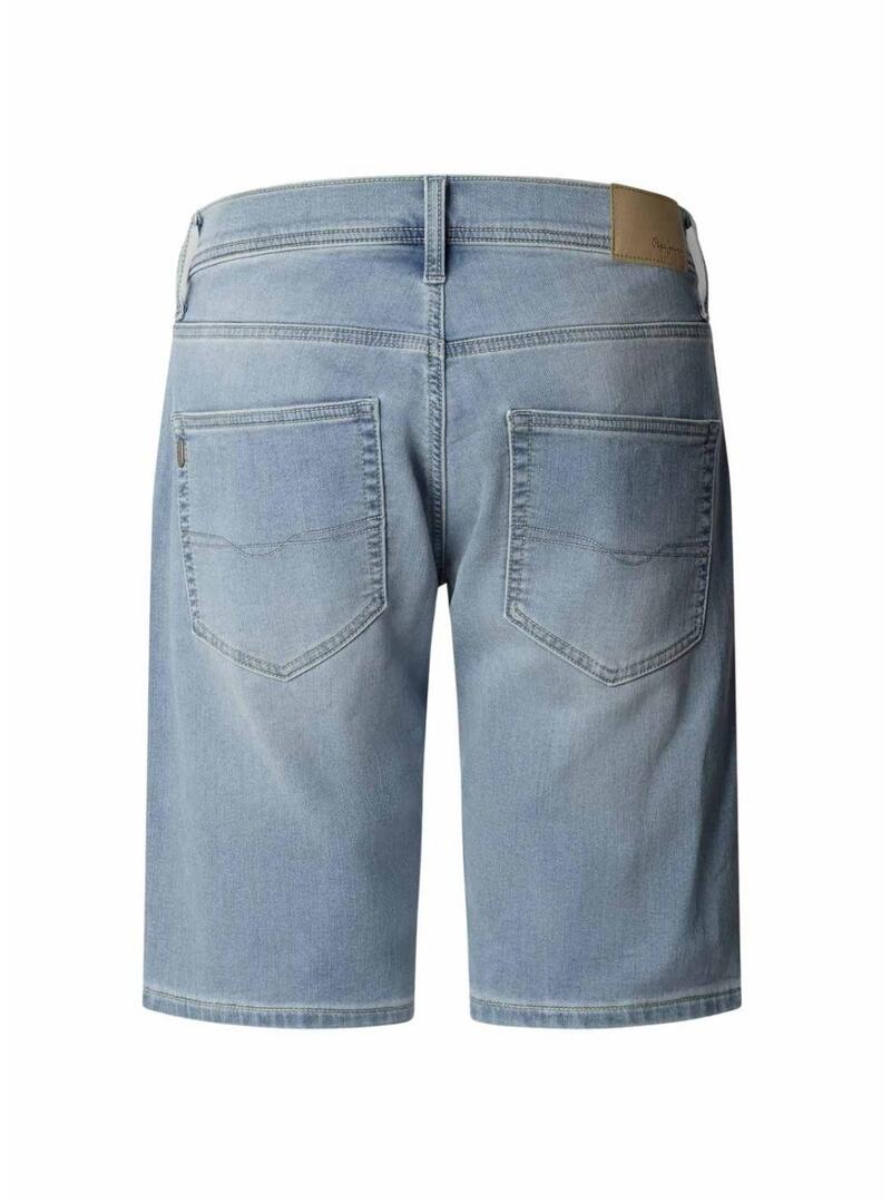 Bermudas Pepe Jeans Gymdigo em denim claro para homem.