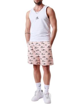 Calção Project x Paris Starfield rosa estampado para homem.