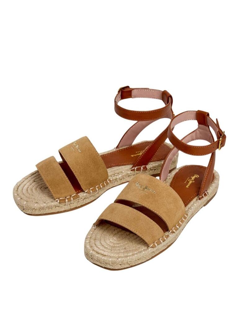 Sandálias Pepe Jeans Auri bege para mulher