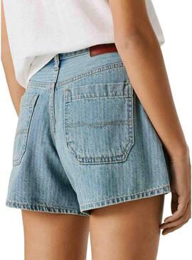 Shorts Pepe Jeans Rachel listrados para mulher
