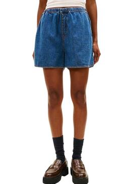 Shorts Tommy Jeans Chambray para mulher
