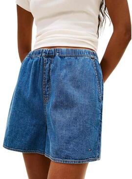 Shorts Tommy Jeans Chambray para mulher