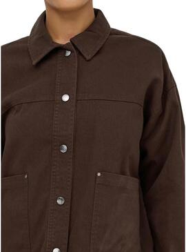 Casaco de caça Only Sierra marrom para mulher.