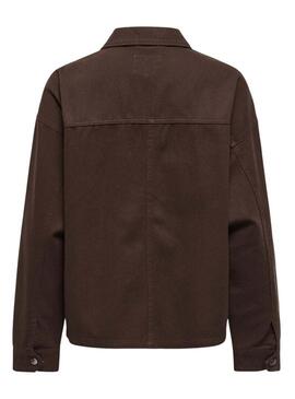 Casaco de caça Only Sierra marrom para mulher.