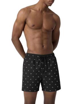 Calção Calvin Klein Jeans Covered preto para homem.