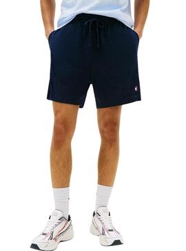 Bermudas Tommy Jeans Waffle azul marinho para homem.