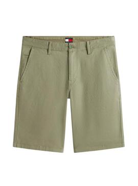 Bermudas Tommy Jeans Scanton verde para homem.