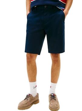 Bermudas Tommy Jeans Scanton azul marinho para homem