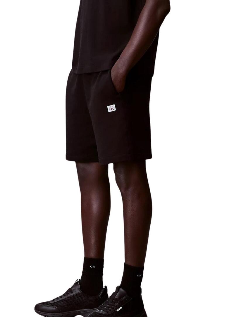 Bermudas Calvin Klein Jeans Badge preto para homem