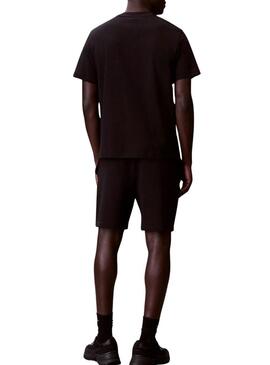 Bermudas Calvin Klein Jeans Badge preto para homem