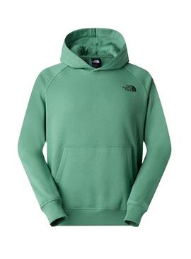 Moletom The North Face Ranglan Box verde para homem.