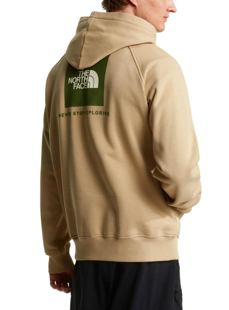 Moletom The North Face Ranglan Box bege para homem.