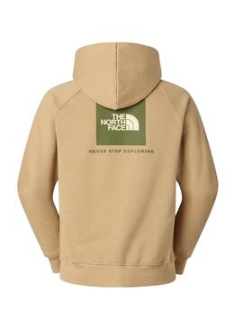 Moletom The North Face Ranglan Box bege para homem.