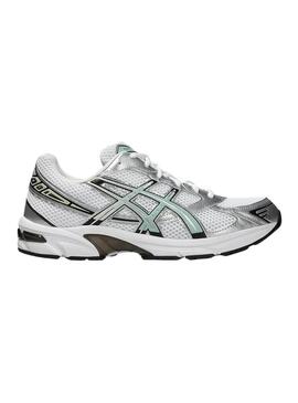 Sapatilhas Asics Gel 1130 branco e turquesa para mulher.