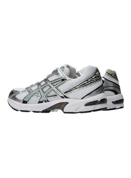 Sapatilhas Asics Gel 1130 branco e turquesa para mulher.