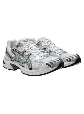 Sapatilhas Asics Gel 1130 branco e turquesa para mulher.