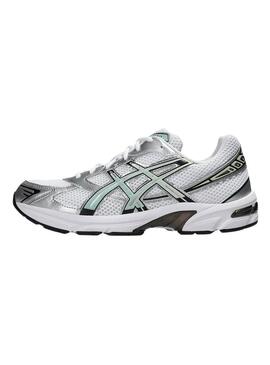 Sapatilhas Asics Gel 1130 branco e turquesa para mulher.
