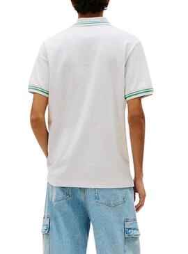 Polo Tommy Jeans Tipped cinza para homem