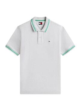 Polo Tommy Jeans Tipped cinza para homem