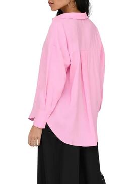 Camisa Only Zazima rosa para mulher.