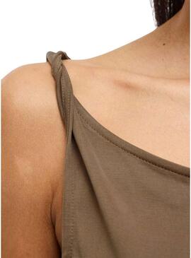 Vestido Vila Vimodala midi marrom para mulher