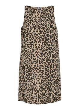 Vestido Vila Viprisilla estampado de leopardo para mulher.