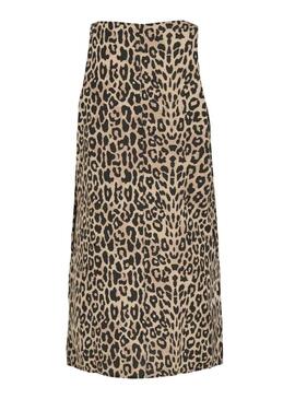 Vestido Vila Viprisilla estampado de leopardo para mulher.