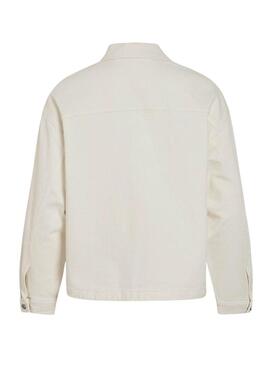 Jaqueta de ganga branca Vila Jaf para mulher.