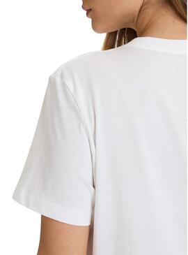 Camiseta Calvin Klein Jeans Classic Boxed Monogram branca para mulher