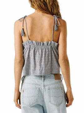 Top Pepe Jeans Agny azul para mulher