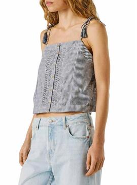 Top Pepe Jeans Agny azul para mulher