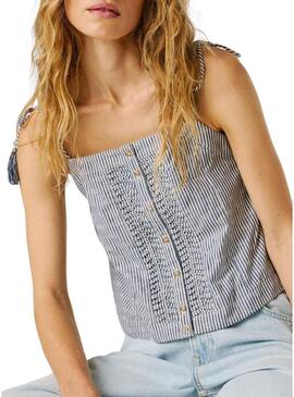 Top Pepe Jeans Agny azul para mulher