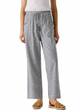 Calça Pepe Jeans Claribel listrada azul para mulher