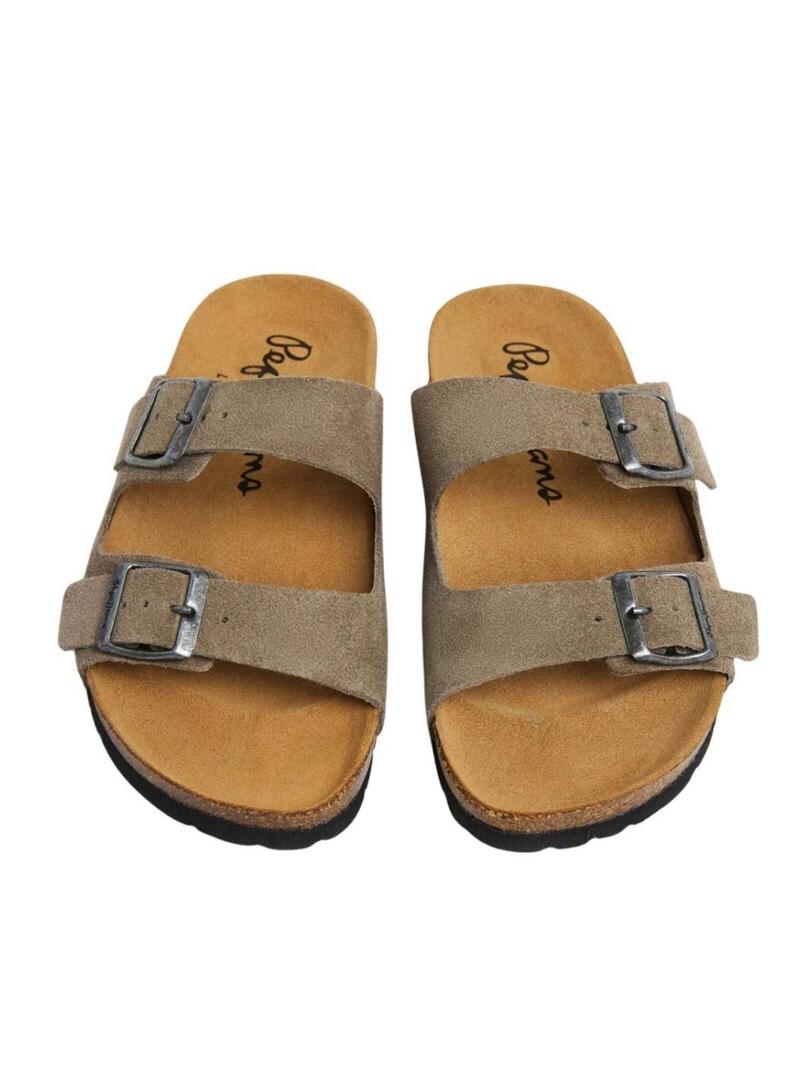 Sandálias Pepe Jeans Oban bege para homem.
