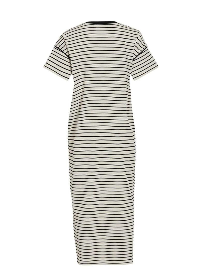 Vestido Vila Sinny branco e preto para mulher