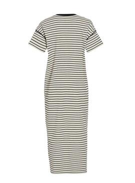 Vestido Vila Sinny branco e preto para mulher