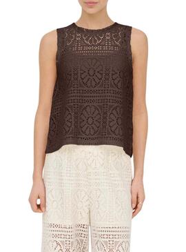 Top Only marrom para mulher