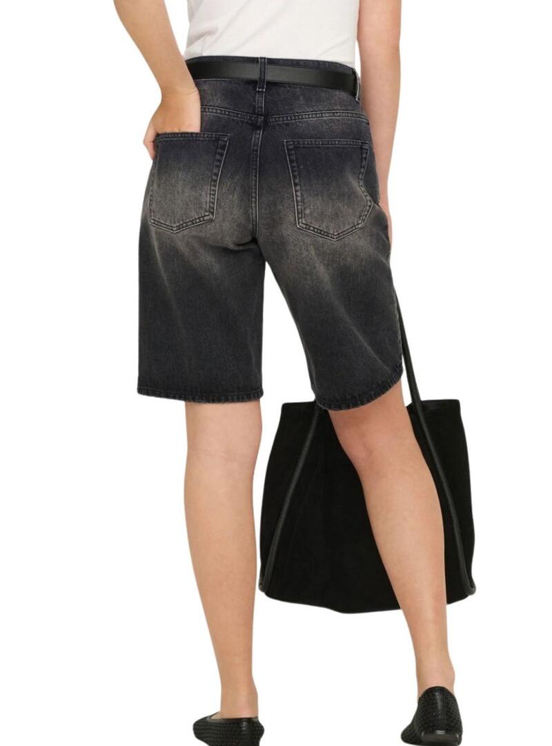 Bermudas de ganga Only Mate preta para mulher