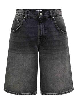 Bermudas de ganga Only Mate preta para mulher