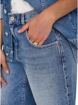 Bermuda jeans azul mate Only para mulher.