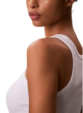 Camiseta Calvin Klein Jeans Contour branca para mulher